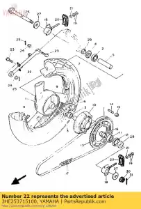 yamaha 3HE253715100 barra, tensão - Lado inferior