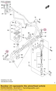 Suzuki 5949248H00 parafuso, fluido de freio - Lado inferior