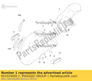 Piaggio Group 65102900L7 vorderradkotflügel - Dół