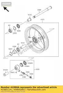 Kawasaki 410601141 gear-meter screw,24t - Bottom side