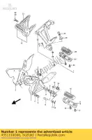 4351110D00, Suzuki, brkt,footrest,r suzuki gsf bandit  v limited z vz gsf400 400 , New