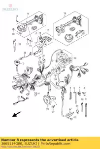 suzuki 3665114G00 klem - Onderkant