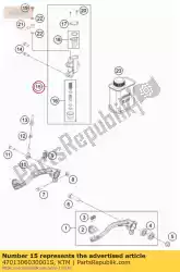 voetrem cil. Achter cpl. D = 12 van KTM, met onderdeel nummer 4701306030001S, bestel je hier online: