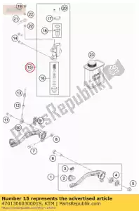 ktm 4701306030001S voetrem cil. achter cpl. d = 12 - Onderkant