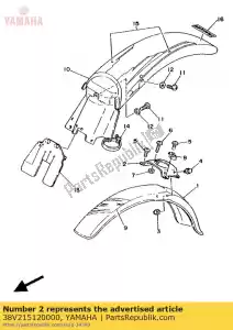 Yamaha 38V215120000 staffa, parafango - Il fondo