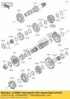 132601518, Kawasaki, pignon, entrée 3ème, 22t kl650-c2 kawasaki  klr 650 1996 1997 1998 1999 2001 2002 2003 2004 2017 2018, Nouveau