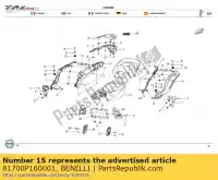 81700P160001, Benelli, Intermitente trasero derecho benelli euro 4 euro 5 0 502 2017 2018 2019 2021 2022, Nuevo