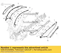 65635300NN, Piaggio Group, lado traseiro da carroceria l.h.     , Novo