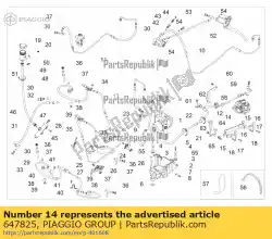 Aquí puede pedir soporte de Piaggio Group , con el número de pieza 647825:
