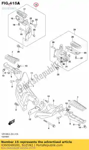 suzuki 4360048G00 voetensteun, p - Onderkant
