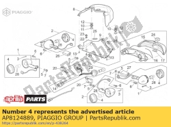 Aprilia AP8124889, Indicateur de virage, OEM: Aprilia AP8124889