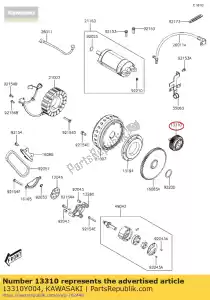 kawasaki 13310Y004 01 shaft-assy,reduction - Bottom side