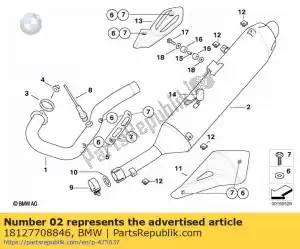 bmw 18127708846 muffler, polished matt finish - Bottom side