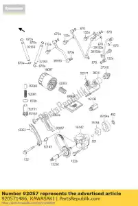 kawasaki 920571486 cadeia kvf650-a1 - Lado inferior