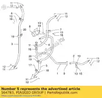 564783, Piaggio Group, tubo de freno (válvula de pinza) piaggio x 125 180 250 2000 2002 2006, Nuevo