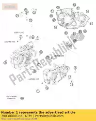 Qui puoi ordinare cofano motore cpl. Con i cuscinetti 10 da KTM , con numero parte 78030000344: