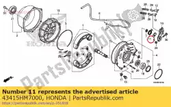 lente, rr. Remarm van Honda, met onderdeel nummer 43415HM7000, bestel je hier online: