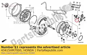 Honda 43415HM7000 primavera, rr. braccio del freno - Il fondo