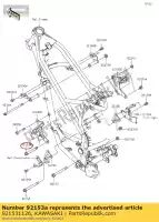 921531126, Kawasaki, bout, met flens, 10x80 kawasaki klx dtracker d  c tracker 125 klx125 150 klx150bf , Nieuw