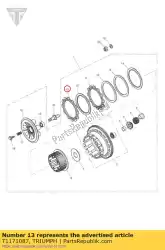 Here you can order the disc friction clutch a from Triumph, with part number T1171087: