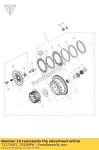 triumph T1171087 frizione a disco a - Il fondo