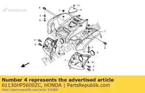 Honda 61130HP5600ZC tampa, tampa do radiador * r232 * - Lado inferior