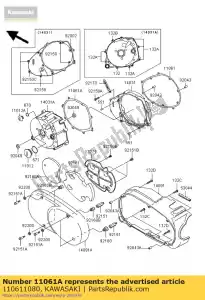 kawasaki 110611080 gasket,generator cove vn1500-p - Bottom side