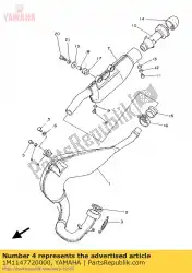 Qui puoi ordinare resta, marmitta da Yamaha , con numero parte 1M1147720000: