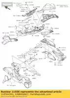 110564341, Kawasaki, suporte, flap stay kawasaki ninja h2r  p h2 n 1000 , Novo