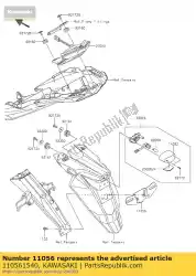 Here you can order the bracket,license er650ecf from Kawasaki, with part number 110561540: