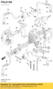 suzuki 015470616A bolt - Bottom side