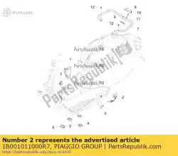 Qui puoi ordinare terminale spoiler sinistro da Piaggio Group , con numero parte 1B001011000R7: