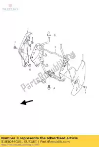 suzuki 5185044G01 abrazadera, faro - Lado inferior