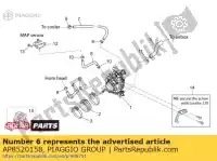 AP8520158, Piaggio Group, Tubo sensore aprilia  pegaso pegaso strada trail 650 660 2005 2006 2007 2008 2009, Nuovo