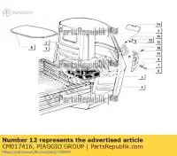 CM017416, Piaggio Group, disco ape vin: zapc80000, motor: c000m zapc80000 50 1998 1999 2000 2001 2002 2003 2004 2005 2006 2007 2008 2009 2010 2011 2012 2013 2014 2015 2016 2017 2018 2019 2020 2021 2022, Nuovo