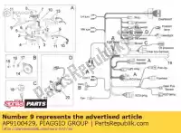 AP9100429, Piaggio Group, cewka aprilia  rxv rxv sxv sxv 450 550 2006 2008 2009 2010 2011, Nowy