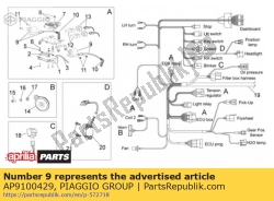 Aprilia AP9100429, Spoel, OEM: Aprilia AP9100429