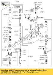 houder-vork onder van Kawasaki, met onderdeel nummer 440370017, bestel je hier online: