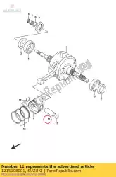 Here you can order the pin,piston from Suzuki, with part number 1215108001: