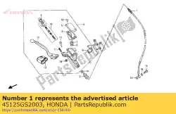 Here you can order the hose,front brake from Honda, with part number 45125GS2003: