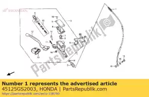 Honda 45125GS2003 slang, voorrem - Onderkant