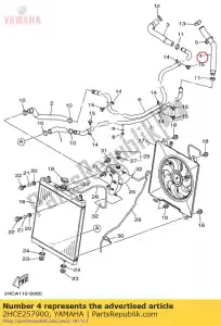 yamaha 2HCE257900 mangueira 4 - Lado inferior