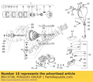 Piaggio Group B013738 joint de support de carter de transmission - La partie au fond