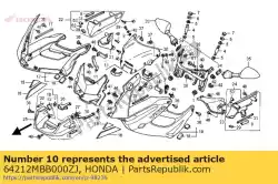 Here you can order the cowl, fr. Center *y163p * from Honda, with part number 64212MBB000ZJ: