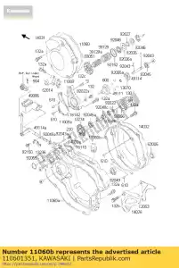 kawasaki 110601351 guarnizione, coperchio frizione, o kx125-k1 - Il fondo