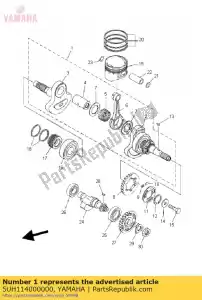 yamaha 5UH114000000 krukas assy - Onderkant