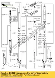 Qui puoi ordinare ring-o, bullone centrale kx250t6f da Kawasaki , con numero parte 920550090: