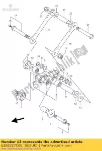 Suzuki 6268327C00 joint anti-poussière, rr cu - La partie au fond