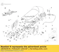 2B000839, Piaggio Group, panel lateral izquierdo moto-guzzi v zgulw300;zgulwuc2;zgulw3004; zgulwub2 750 2014 2015 2016, Nuevo