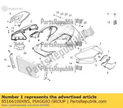 Aqui você pode pedir o tampa do tanque de combustível, preta em Piaggio Group , com o número da peça 85166100XN5: